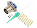 Connector: military | socket | female | PIN: 13 | straight | crimped