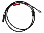 Test lead | BNC plug,crocodile clip x2 | Len: 0.9m | red and black