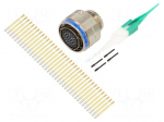 Connector: military | plug | female | PIN: 37 | straight | crimped | 5A