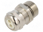 Cable gland | multi-hole | NPT1/2" | IP68 | brass | Holes no: 2 | 5mm
