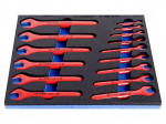 Wrench-set | insulated,single sided,spanner | 15pcs.
