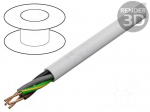 Wire | YDY | 4G4mm2 | round | wire | Cu | PVC | white | 450V,750V | 100m
