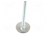 Foot | with no-slip disk,with lever | Base dia: 50mm | M10 | steel