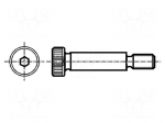 Shoulder screw | steel | M10 | 1.5 | Thread len: 16mm | hex key | HEX 6mm
