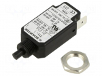 Circuit breaker | Urated: 240VAC | 48VDC | 0.2A | SPST | Poles: 1 | screw