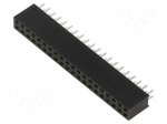 Connector: pin strips | socket | female | PIN: 40 | straight | THT | 2x20