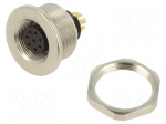 Connector: M9 | socket | female | Plating: gold-plated | 125V | 1A | IP67
