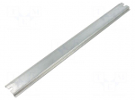 DIN rail | steel | zinc | L: 366mm | W: 35mm | TS35