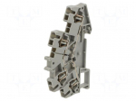 Splice terminal: rail | STTBS | for DIN rail mounting | grey | 2.5mm2