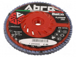 Flap grinding wheels | &Oslash;: 125mm | Granularity: 40 | vented | 22.23mm