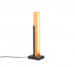 TRIO-Lighting Kerala LED table lamp matt black/wood gaismeklis