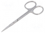 Scissors | for precision works | 110mm | Material: stainless steel