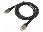 Cable | HDMI plug,both sides | PVC | textile | HDMI 2.1 | Len: 2m
