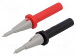 Test probe | 10A | black,red | Tip diameter: 2mm | Socket size: 4mm