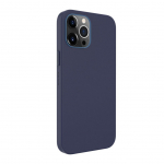 Back panel cover Evelatus Apple iPhone 12 Pro Max Genuine Leather case with MagSafe Blue