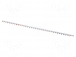 Busbar | 16mm2 | Poles: 1 | Urated: 400V | Pitch: 27mm | No.of mod: 36