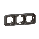 PLEXO 3 GANG HORIZONTAL AND VERTICAL FLUSH MOUNTING SUPPORT FRAME - ANTHRACITE