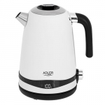 Teapot Adler  Kettle AD 1295w\t Electric, 2200 W, 1.7 L, Stainless steel, 360&deg; rotational base, White