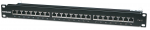 Intellinet Patch Panel, Cat6, FTP, 24-Port, 1U, Shielded, 90&deg; Top-Entry Punch-Down Blocks, Black