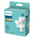 PHILIPS LED 50W GU10 Silti balta 2700K 36D 3 gab spuldze 8719514393998 929003038633