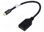 Adapter | DisplayPort socket,DisplayPort mini plug | 0.1m | black