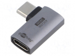 Adapter | USB 4.0 | USB C socket,USB C angled plug left/right