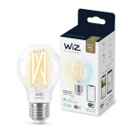 WiZ Connected 60W A60 E27 gudrā LED spuldze 90CRI 2700-6500K caurspīdīga 929003017222 8718699787158