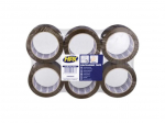 Packaging tape flatpack 6 rolls - brown 50mm x 66m