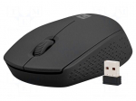 Mouse | STORK | black | USB A | wireless,optical | No.of butt: 3 | 10m