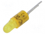 LED lamp | yellow | 28VDC | 28VAC | No.of diodes: 1 | 19