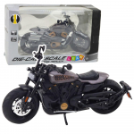 M&auml;nguala | PC | Konsoolid | Tarvikud // M&auml;nguasjad ja m&auml;ngud lastele // Motocykl Chopper Metalowy Światła Dźwięki Czarny Szare Elementy 1:12