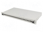 Fiber patch panel | grey | Number of ports: 24 | 19" | rack 19"