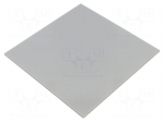 Decorative panel | plexiglass PMMA | grey | 170x170x10mm