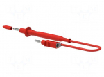 Test lead | 60VDC | 30VAC | 12A | probe tip,banana plug 4mm | Len: 1m