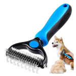 For livestock iLike  Dog & Cat Dematting Comb L Size Dual-Blade Design Soft Grip Handle