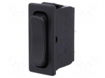 ROCKER | SPDT | Pos: 3 | (ON)-OFF-(ON) | 6A/250VAC | black | IP40 | none
