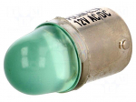 LED lamp | green | BA15S | 12VDC | 12VAC