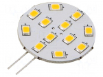 LED lamp | warm white | G4 | 12VDC | 12VAC | 170lm | 2W | 140&deg; | 2800K