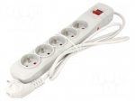 Plug socket strip: protective | Sockets: 5 | 250VAC | 10A