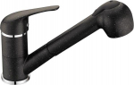 Daga sink mixer with pull-out spout, black granite