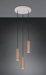 Trio Soka piekarama lampa 3-pc GU10 coffee/warm grey brushed steel 367730365 4017807670172