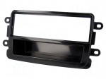 Radio mounting frame | Dacia | 1 DIN | black gloss
