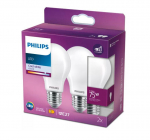 PHILIPS LED stikla 75W A60 E27 Auksti balta 4000K matēta 2 gab spuldze 8718699763657 929002025857