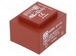 Transformer: encapsulated | 10VA | 230VAC | 6V | 1667mA | Mounting: PCB