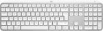 Logitech Master MX Keys S for Mac keyboard Office RF Wireless + Bluetooth QWERTY US International Aluminium, White