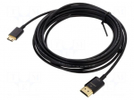 Cable | HDMI plug,mini HDMI plug | Len: 4.5m | black | 36AWG | Core: Cu