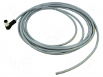 Cable: for sensors/automation | PIN: 8 | M12 male | angled | 5m | plug
