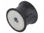 Vibration damper | M8 | &Oslash;: 40mm | rubber | L: 30mm | H: 8mm | 1378N | 184N/mm