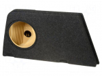 Car loudspeaker enclosure | MDF | black melange | textil | 15l | 250mm