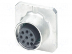 Connector: M12 | socket | PIN: 8 | female | 30V | straight | IP20 | THT | 2A
